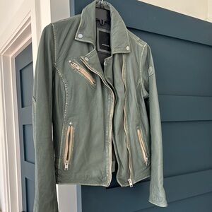 Green Lamb Leather Jacket